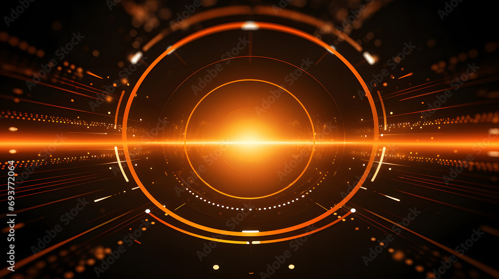 Fototapeta premium orange Abstract technology background circles digital hi-tech technology design background. concept innovation. vector illustration