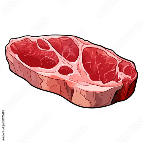 Fresh meat steak vector illustration