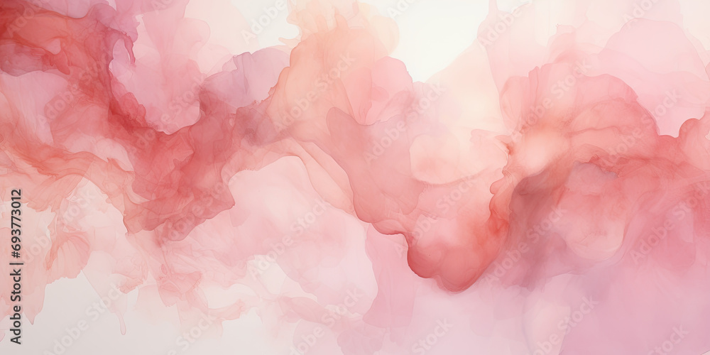 Fototapeta premium Soft pink texture background wide panorama backdrop misty swirls pattern resource, generated ai