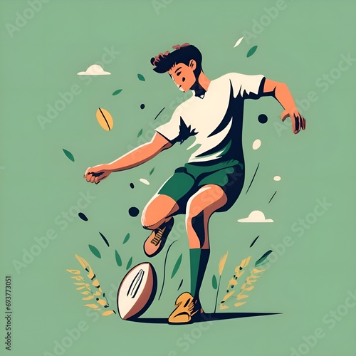 a rugby player  photo