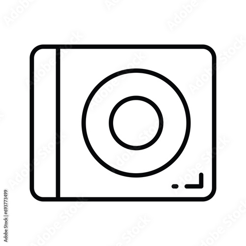 An icon of dvd player in trendy design style, modern cd rom vector
