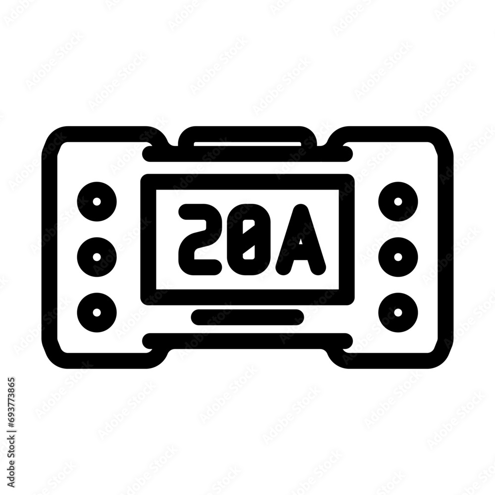 smart battery line icon vector. smart battery sign. isolated contour symbol black illustration smart battery line icon vector. smart battery sign. isolated contour symbol black illustration