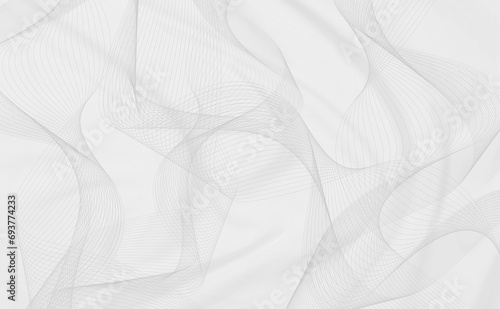 gray white tone backgrounf for business, technology, soften concept with waves curves illustration photo