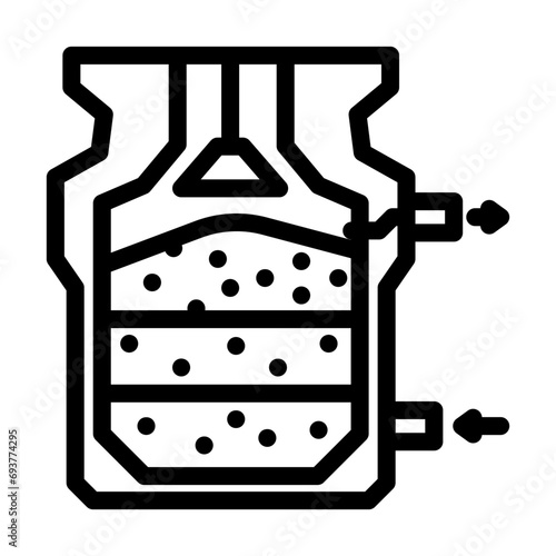 gasification biomass energy line icon vector. gasification biomass energy sign. isolated contour symbol black illustration