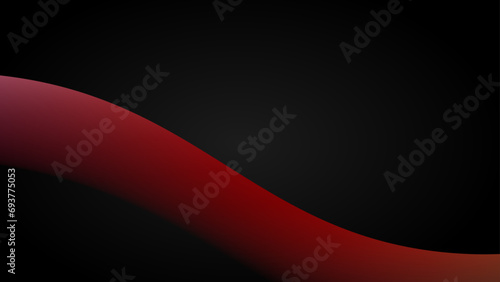 Abstract wave of shape on black background. 2024 Happy New Year background with colorful waves on black background.suit for banner, flyer, card, or brochure cover. Vector illustration