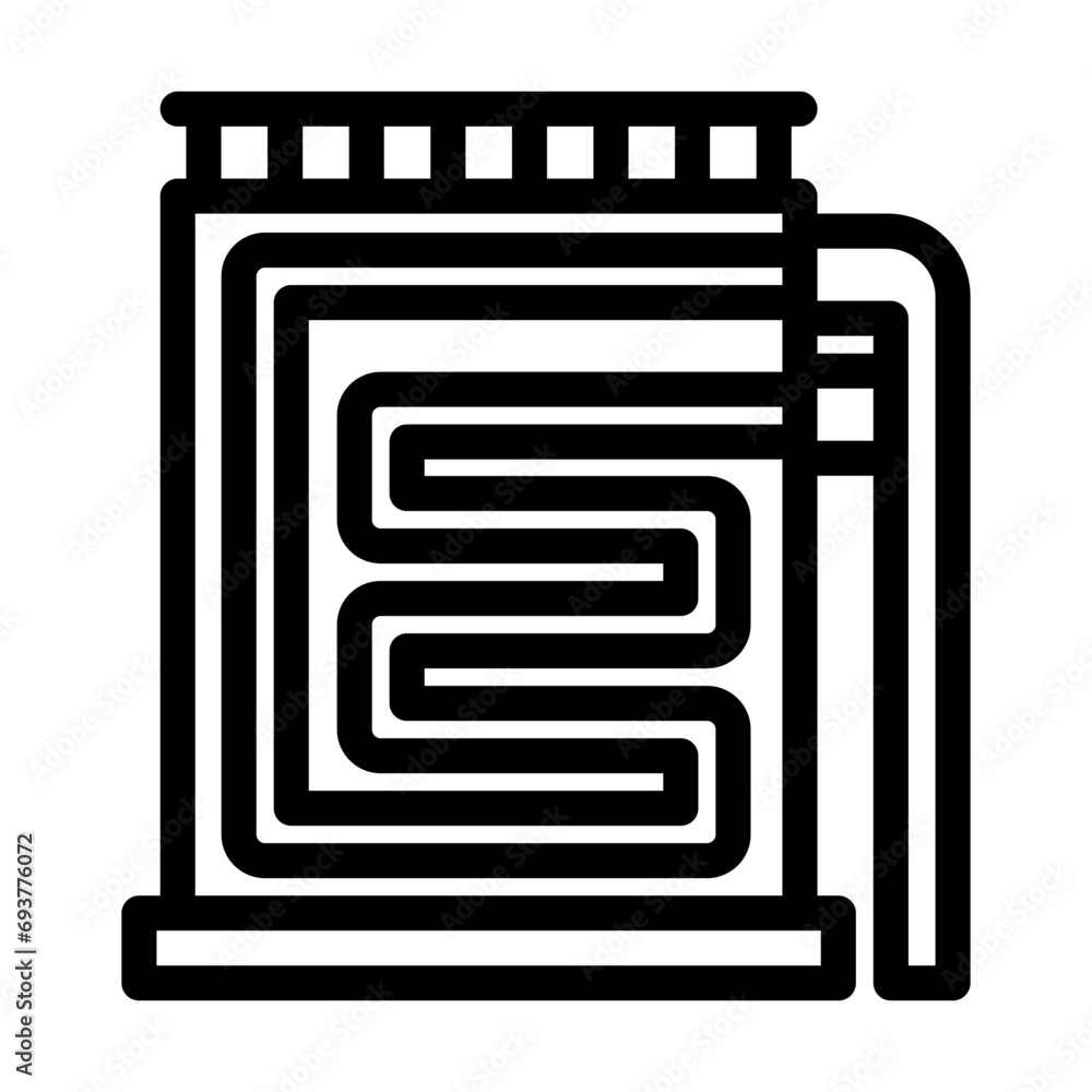 thermal storage energy line icon vector. thermal storage energy sign. isolated contour symbol black illustration thermal storage energy line icon vector. thermal storage energy sign. isolated contour symbol black illustration