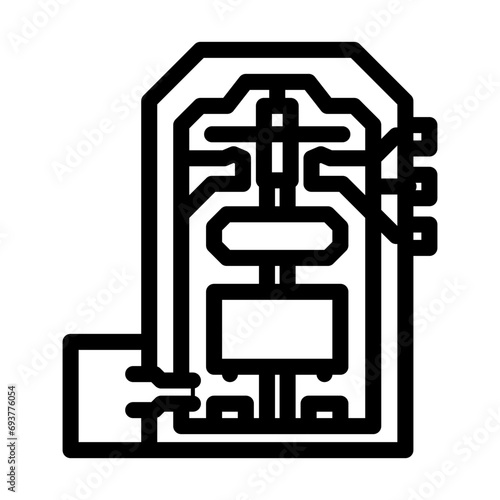 flywheel storage energy line icon vector. flywheel storage energy sign. isolated contour symbol black illustration