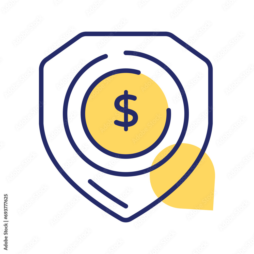 Get this visually appealing vector of financial security, ready to use icon of secure investment Get this visually appealing vector of financial security, ready to use icon of secure investment