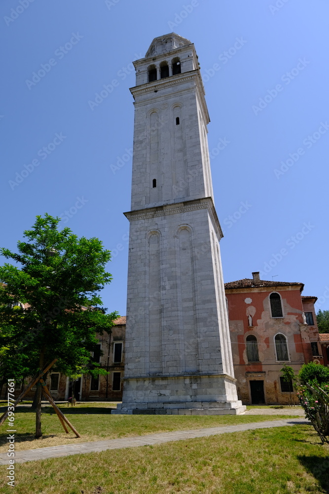 Venice Italy - Campanile di San Pietro di Castello - Basilica of St Peter of Castello - Bell Tower