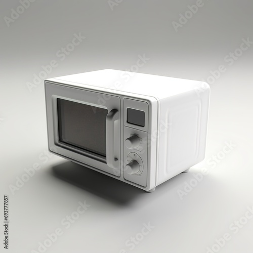 a 3d  microwave oven on a gray background
