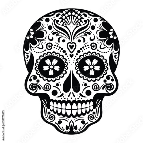 Sugar Skull Vector Illustration