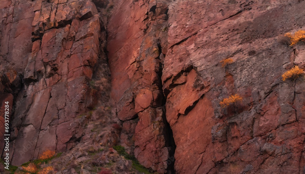 Red rock texture of the mountains.