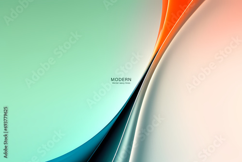 Light Orange Wave Background  Abstract geometric background with liquid shapes. Vector illustration.