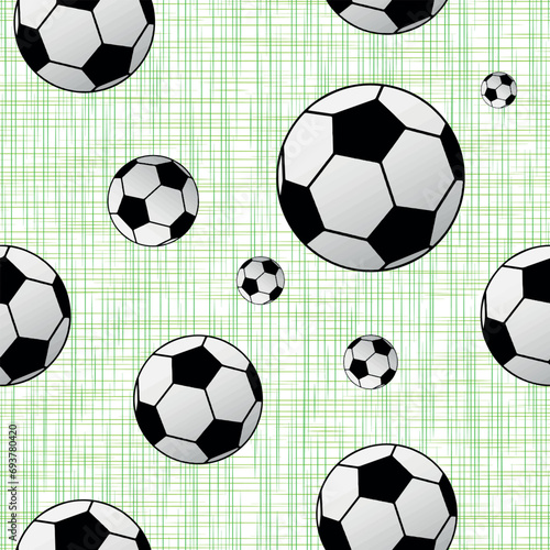 pattern with soccer balls. 