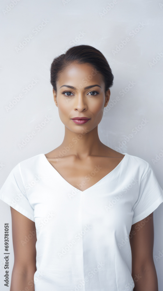 Beautiful African American young woman portrait with copyspace Beautiful African American young woman portrait with copyspace