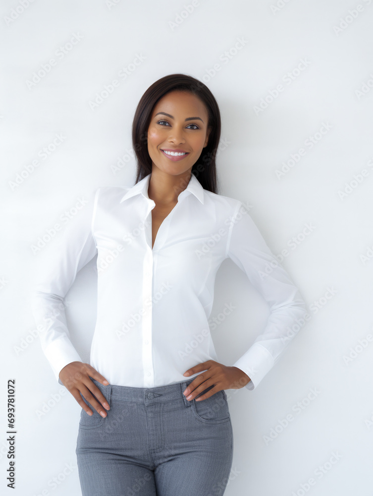 Beautiful African American young woman portrait with copyspace Beautiful African American young woman portrait with copyspace