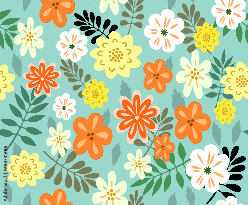 a beautiful pattern of flowers and leaves a beautiful pattern of flowers and leaves
