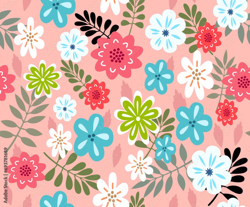 a beautiful pattern of flowers and leaves a beautiful pattern of flowers and leaves