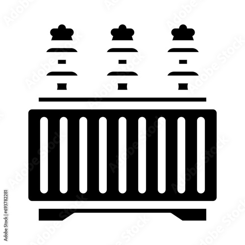 transformer electric glyph icon vector. transformer electric sign. isolated symbol illustration