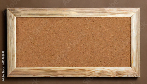 コルクボード。コルクフレーム。木枠。ナチュラル背景。cork board. cork frame. Wood frame. Natural background.