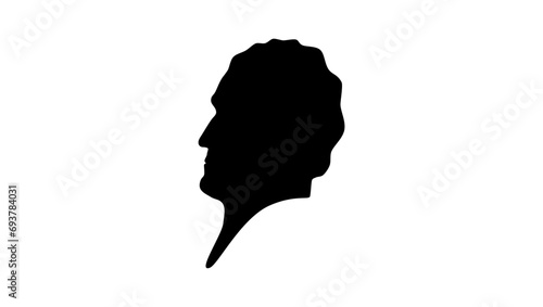 Robert Peel, black isolated silhouette