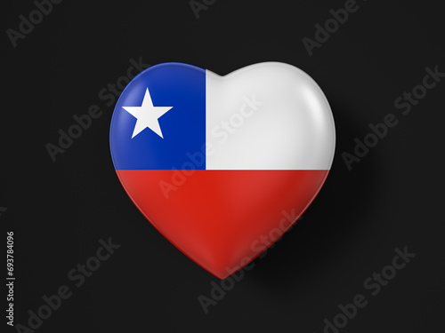 Free Download Chile heart flag - GFXLoad