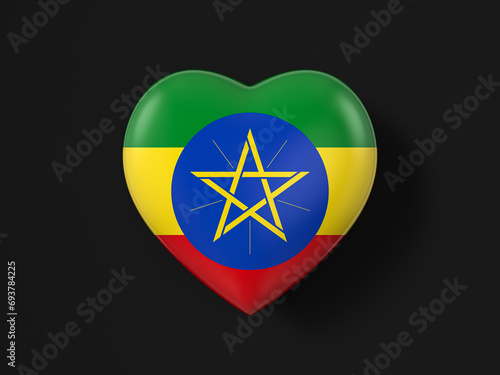 Ethiopia heart flag