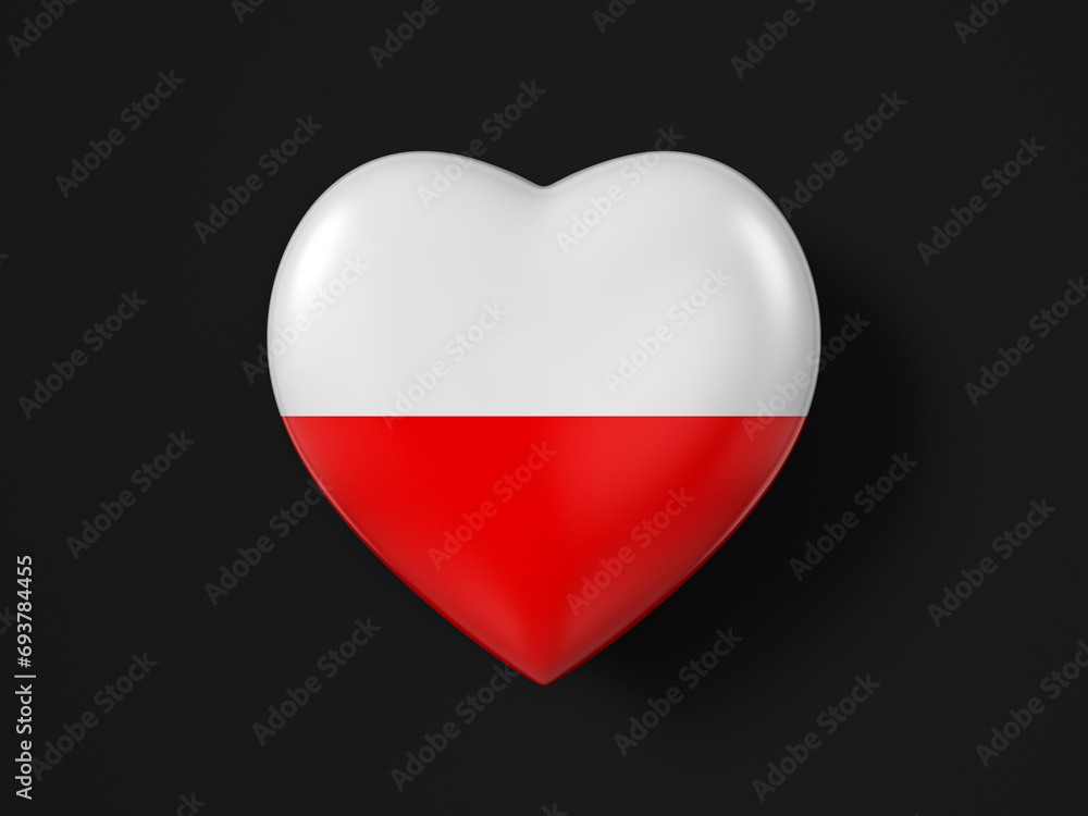 Poland heart flag Poland heart flag