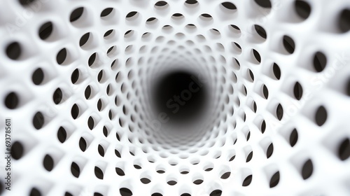 a white tunnel with holes © EDWAS