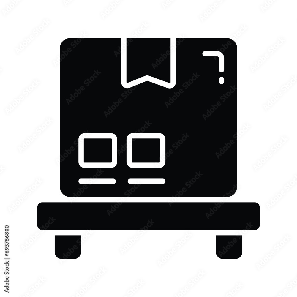 Box on a pallet, vector of logistics collection, cargo box pallet icon Box on a pallet, vector of logistics collection, cargo box pallet icon