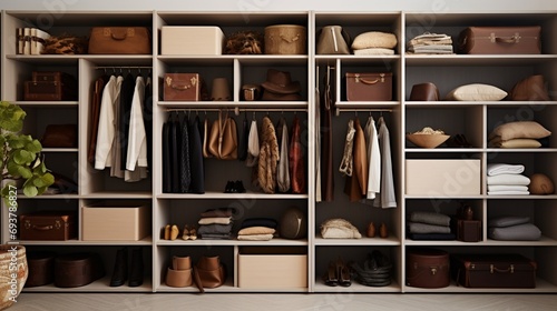 Opt for a mix of open and closed storage solutions to showcase and conceal belongings photo