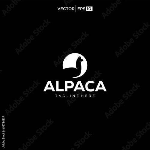 alpaca logo design icon vector silhouette