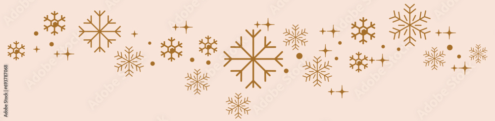Christmas Snowflake Background. Seamless pattern. Line snowflakes Modern Holiday Greeting Card Christmas Snowflake Background. Seamless pattern. Line snowflakes Modern Holiday Greeting Card