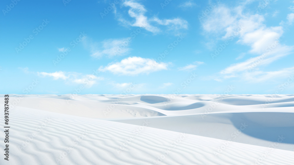 Minimalist view of wavy white sand