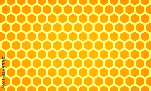 Yellow honeycomb design background vector. Honeycomb wallpaper design