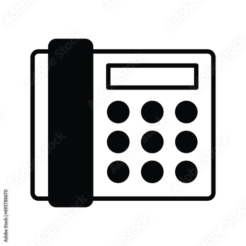 Icon of vintage telephone, vector design of landline