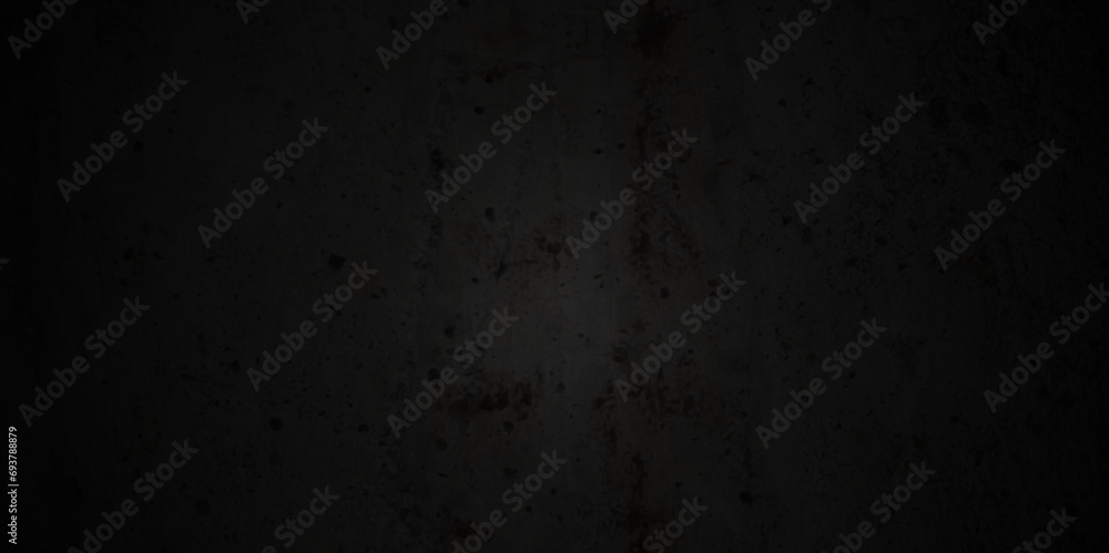 Dark black grunge stone wall texture background. Abstract empty black concrete stone surface texture background.