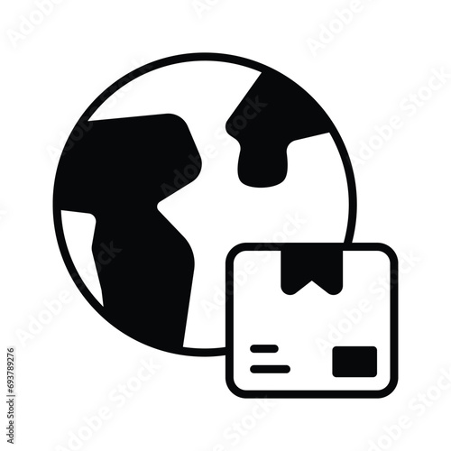 Worldwide Delivery icon design, editable vector of global delivery