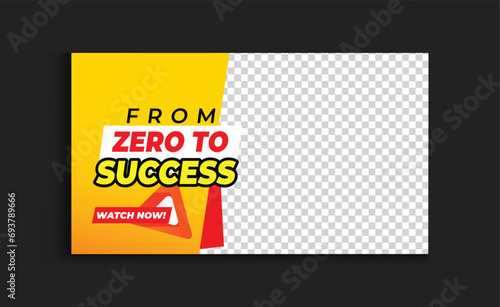 Online Business Success Podcast eye-catching and visually appealing thumbnail design template with a strong understanding of color theory and composition