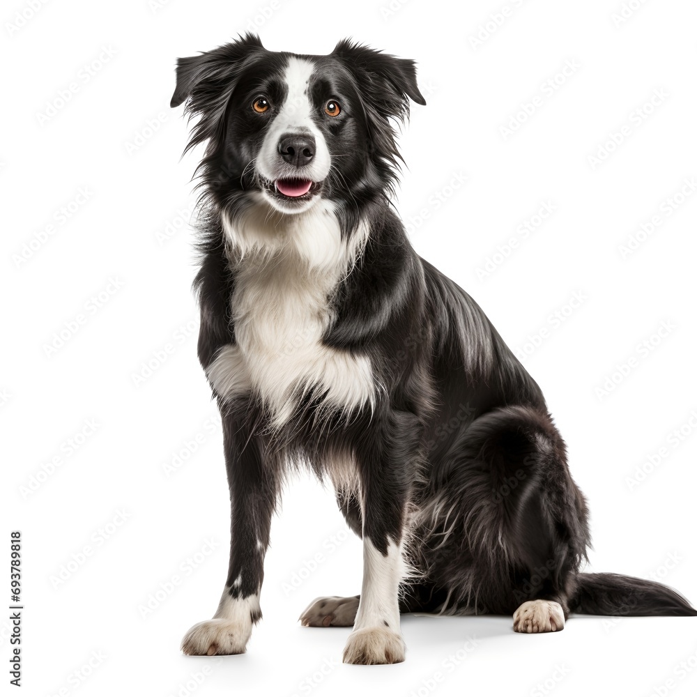 Der treue Begleiter: Hund auf weißem Hintergrund