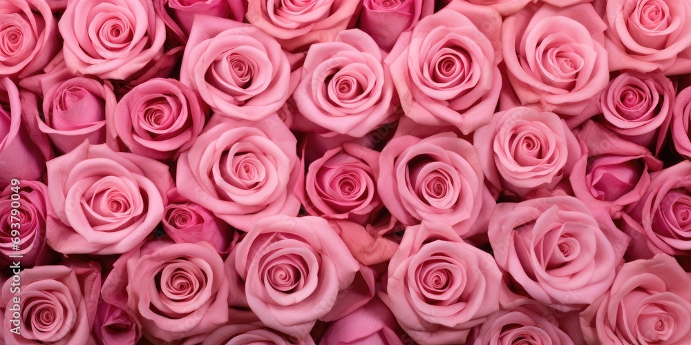 Countless Pink Roses, Overhead view, Inscription effect method, romanticism, UHD, high resolution Countless Pink Roses, Overhead view, Inscription effect method, romanticism, UHD, high resolution