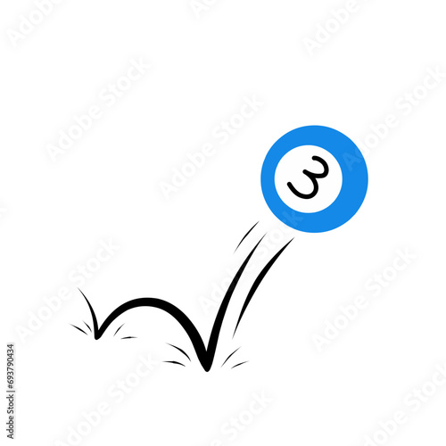 Ball Bounce Vector Illustration 