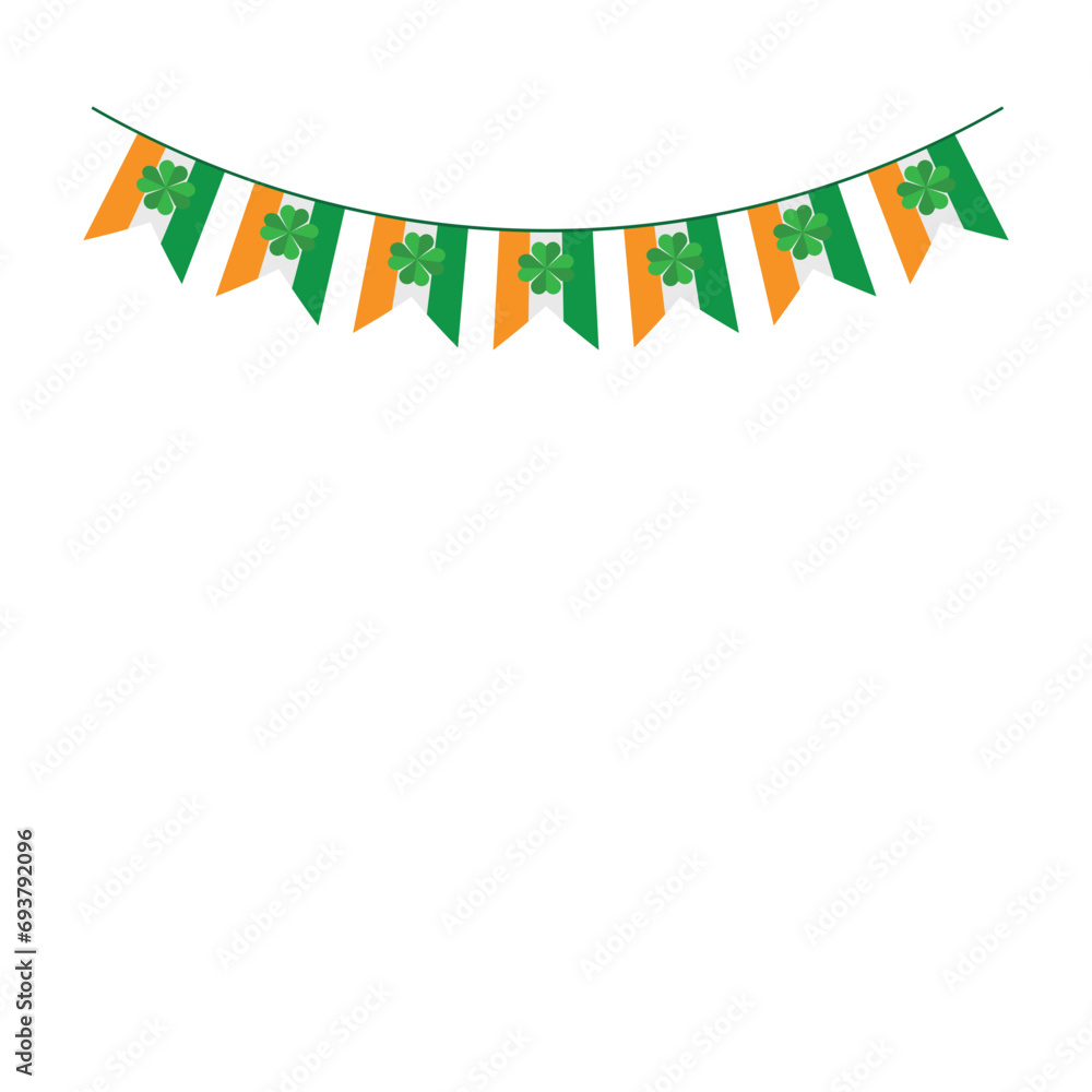 Obraz premium St. Patrick's Day Flag Decoration