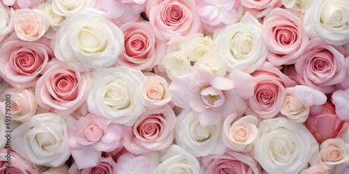 Roses stock photo close up pink  white rose flowers stock photo  in the style of pastel palette  