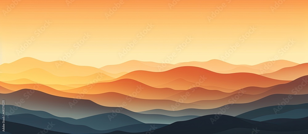 Relaxed sunset shadow on vibrant hills.