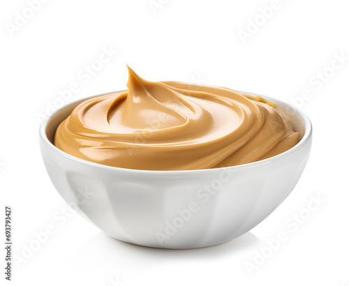 Tasty peanut butter in bowl
