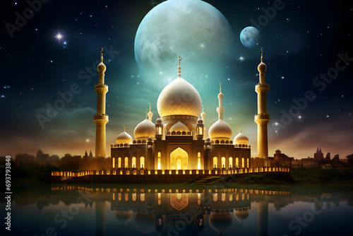 ramadan Kareem, Ramadan crescent moon, Eid Mubarak Islamic festival social media banner and Eid Mubarak Post Template, islam 