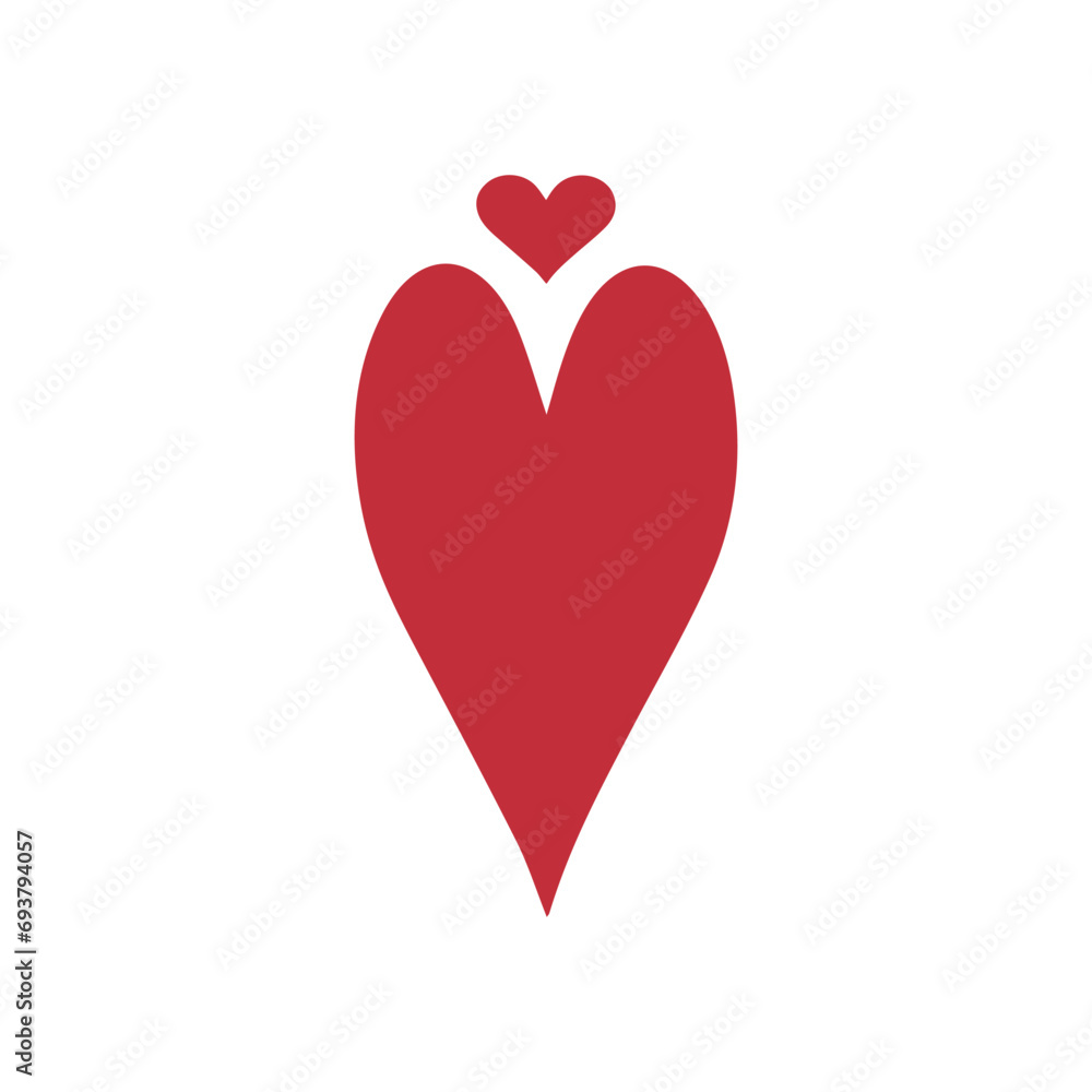 Drawn red hearts on white background. Valentine's Day celebration Drawn red hearts on white background. Valentine's Day celebration