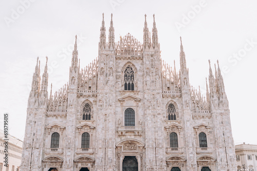 Duomo Cathedral in the central square of Milan Italy