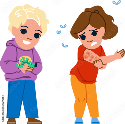 student students insects vector. insect school, science study, children summer student students insects character. people flat cartoon illustration